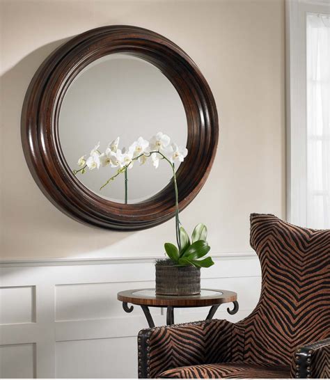 Large Round Wood Mirror Foter