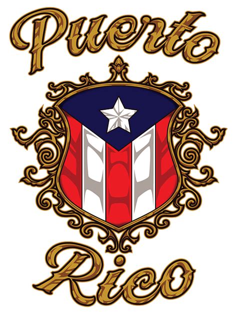 Puerto Rico Emblem Puerto Rican Pride Flag T Shirt By Mister Tee Pixels
