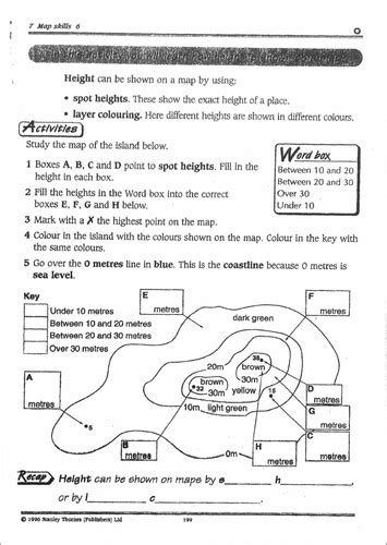 Reading Height And Relief On Maps Map Skills Ks3 Geography