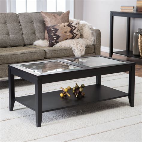 Brown bronson 4 legs coffee table with storage. Best 10+ of Glass Rectangular Coffee Tables