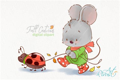 Fall Clipart Cute Mouse Clip Art Little Mouse Illustration 312681