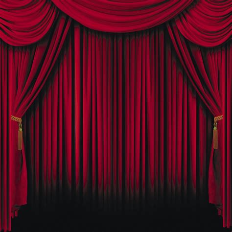 Red Curtain Backdrop Photo Prop Wall Mural Movie Circus Magic Stage