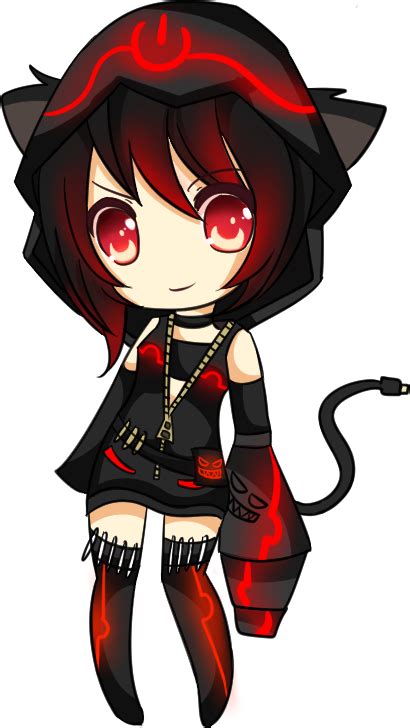 Edgy Catgirl Cat Neko Black Animegirl Girl Lights