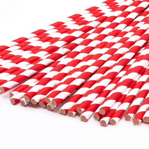 Red White Paper Straws From Stock In Boxes Of 250 Straws