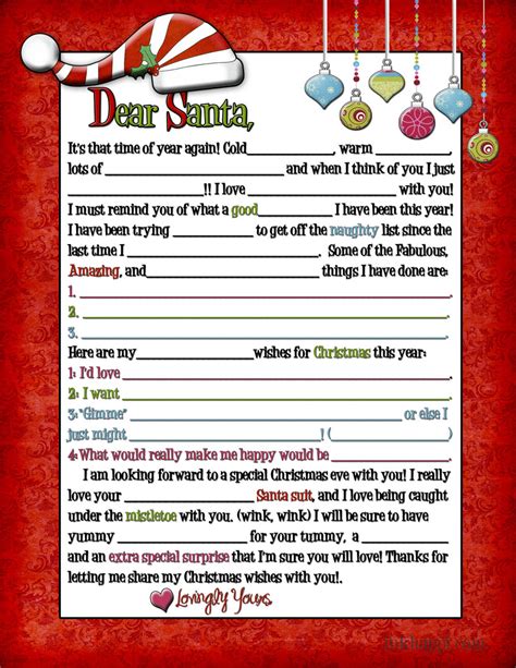 A Letter To Santa For Adults Wink Wink Inkhappi