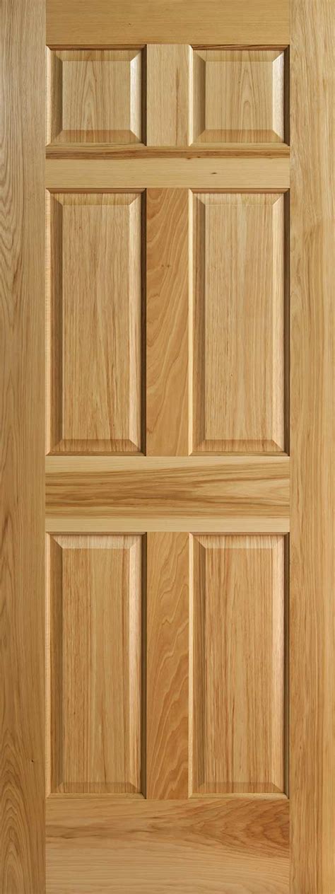 Hickory 6 Panel Wood Interior Door Doors Interior Solid Wood