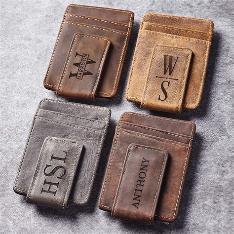 Personalized Money Clip Wallets For Men In 2021 Leather Magnetic
