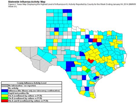 2013 2014 Dshs Flu Report Week 1 Texas Flu Map 2017 Printable Maps