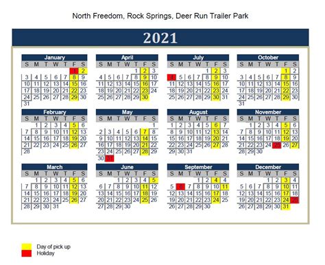 You can learn more about our. 2021 Garbage/Refuse Pickup Days - Village of North Freedom