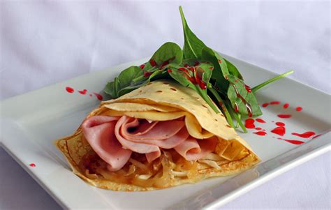 Another Example Of A Savory Crepe Ham Caramelized Onions Cheese And