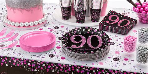 Pink Sparkling Celebration 90th Birthday Party Supplies Party City