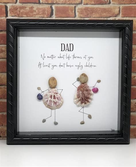 If you're stuck on what to get, stop struggling and shop this list of unique dad gifts instead. Pebble Art / Unique gift / Dad / Father / children ...