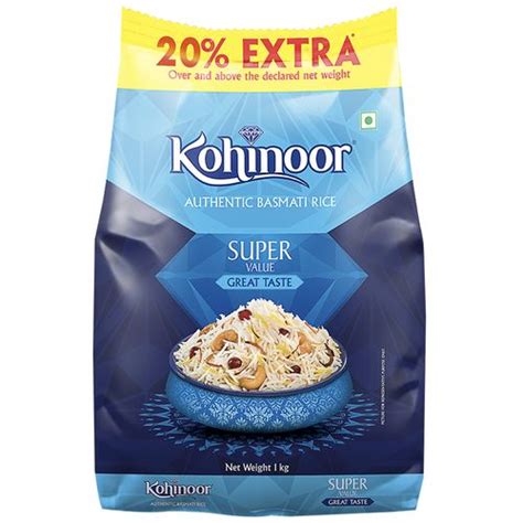 Gluten free rice governed by the highest food quality and safety standards. Buy Kohinoor Basmati Rice Super Value 1 Kg Online At Best ...