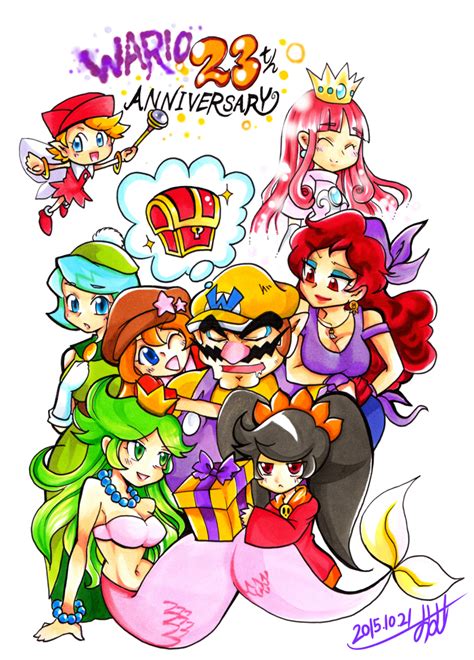 Ashley Wario Mona Captain Syrup Princess Shokora And 3 More Mario And 6 More Drawn By Omu