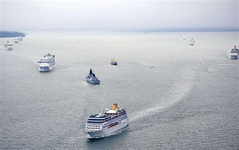 The Entire Fleet Of Pando Cruises Ships Departing For Their Grandevent