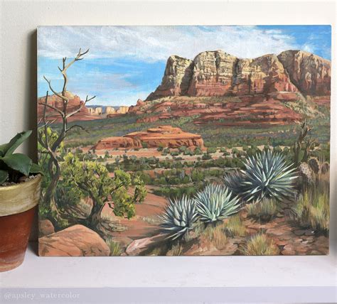 Arizona Landscape Painting In Acrylic On Behance Mountain Landscape