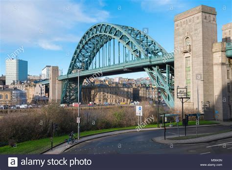 Newcastle Upon Tyne View Of The Iconic Tyne Bridge Spanning The River