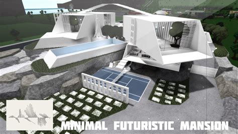 Roblox Bloxburg Minimal Futuristic Mansion Tour Youtube