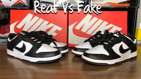 Nike Panda Dunk Real Vs Fake Review W Blacklight And Weight Comparisons Youtube