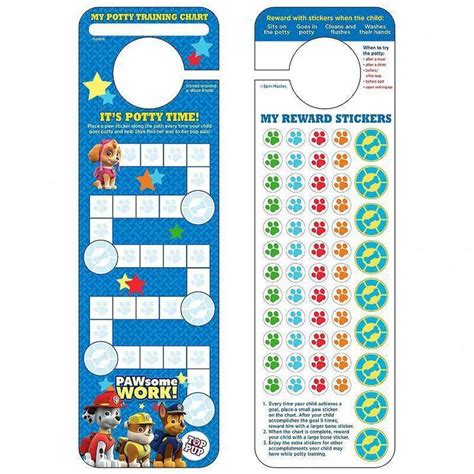 Paw Patrol Potty Training Chart And Stickers Multicolor