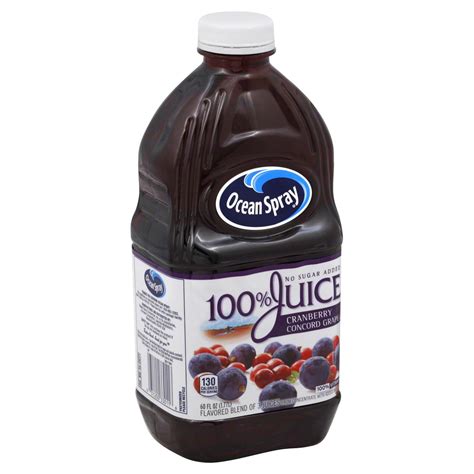 Ocean Spray 100 Cranberry Concord Grape Juice No Sugar Added Shop