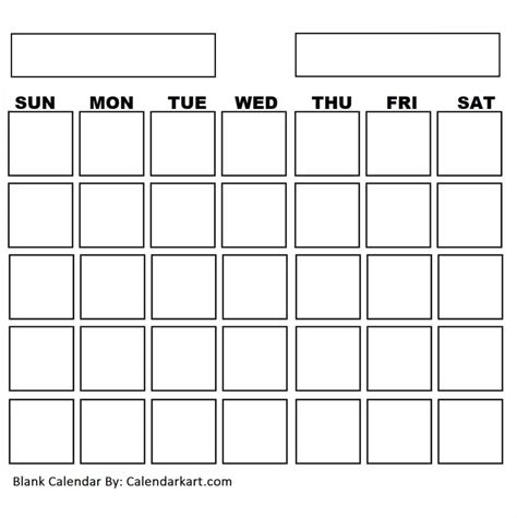 Free Printable Blank Calendar Templates Calendarkart Free Printable