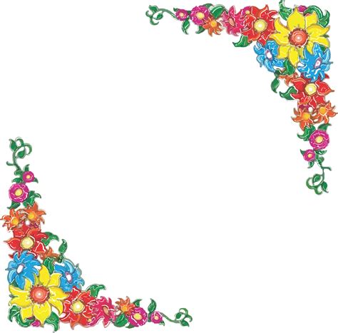 Mexican Flower Border Clip Art - Png Download - Large Size Png Image - PikPng