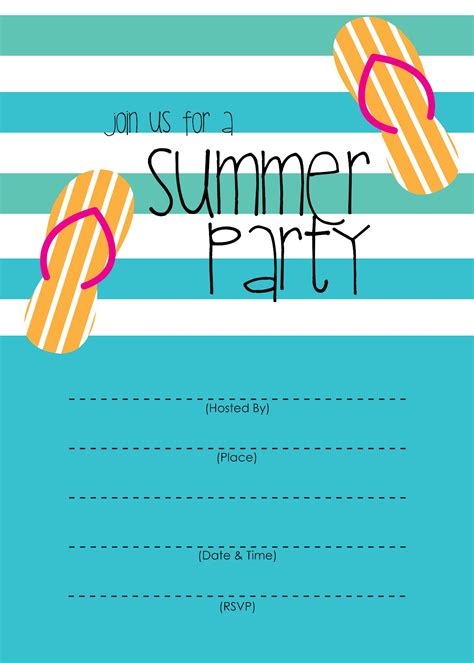 mckissick creations summer party invitation  printable