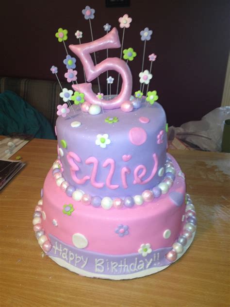 Grandma's birthday cake for granddaughter.jpg 3,872 × 2,592; Girly 5 Year Old Birthday Cake - CakeCentral.com