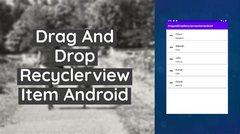 Drag And Drop Recyclerview Item Android Example Howtodoandroid