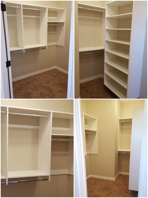 White Melamine Walk In Closet With Double Hang Long Hang And
