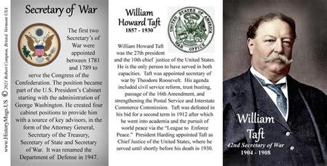 42 Secretary Of War William Howard Taft