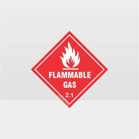 Class Flammable Gas Sign Diamond Shape Sign Hazard Signs Nz