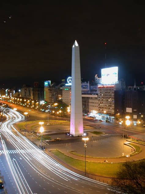 Obelisco De Buenos Aires De Noche Buenos Aires Impresionó Al Mundo