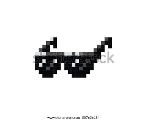Vector Pixel Art Sunglasses Illustration Stock Vector Royalty Free 507636184