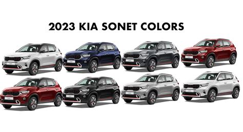 2023 Kia Sonet Colors Red Blue Grey Silver White Gaadikey