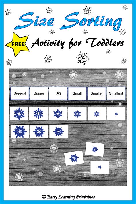 Free Snowflake Activity Pack For Young Children Sorting Activities