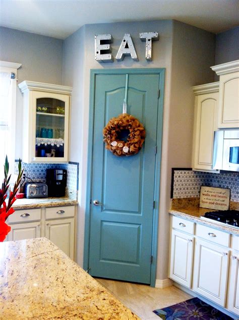 You could put it under the stairs or in a small corner space, for example. Painted pantry door $10 project. Benjamin Moore Azores ...