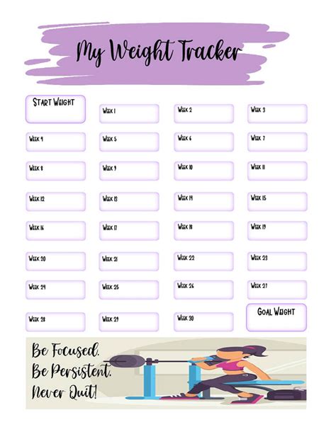 Weight Loss Tracker Weekly Weight Loss Tracker Up To 30 Weeks Three