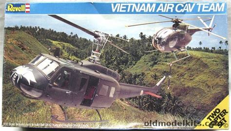 Revell 132 Vietnam Air Cav Team Bell Huey Helicopter Uh 1d And Hughes Oh