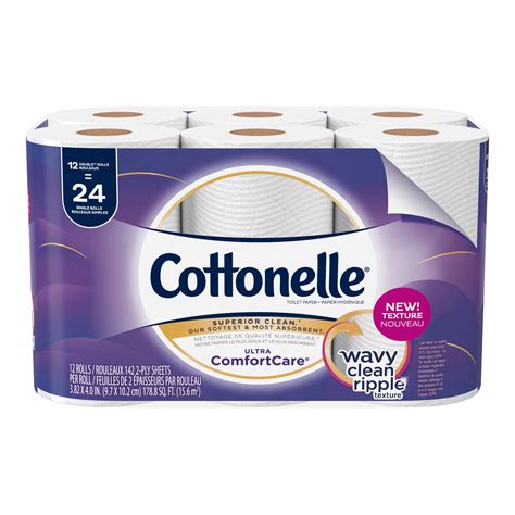 Cottonelle Ultra Comfortcare Toilet Paper Soft Bath Tissue 12 Double