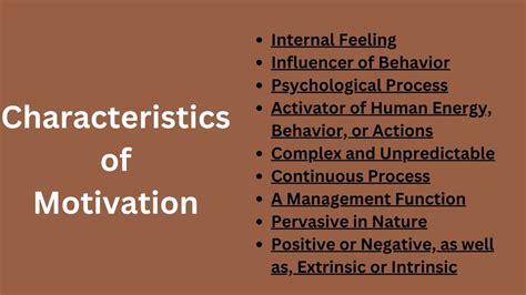 9 Characteristics Of Motivation Bokastutor