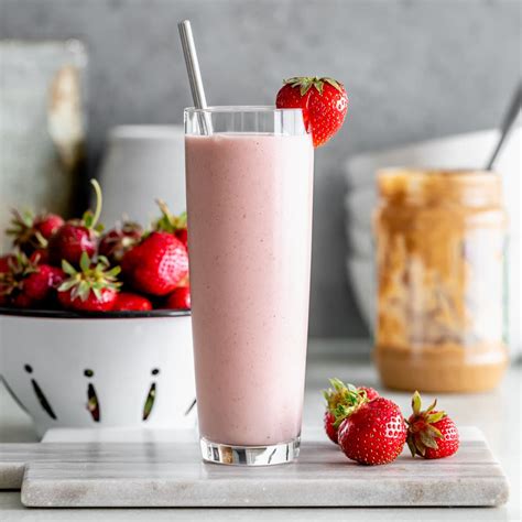 Strawberry Peanut Butter Smoothie Healthy Seasonal Recipes