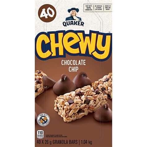 Quaker Chewy Chocolate Chip Granola Bars Peanut Free Count