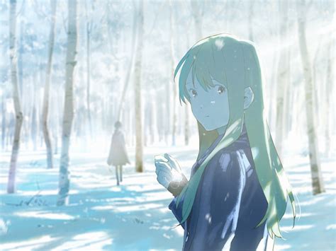 Desktop Wallpaper Anime Girl Turning Back Original Outdoor Hd Image