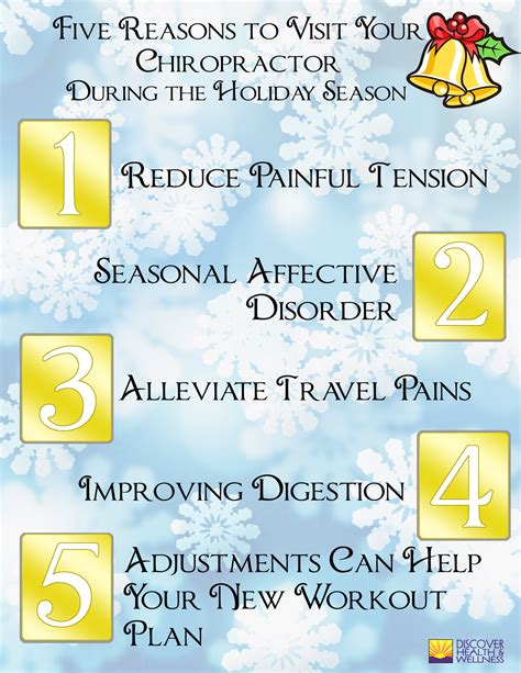 The Top Five Reasons To Visit Your Chiropractor During The Holiday