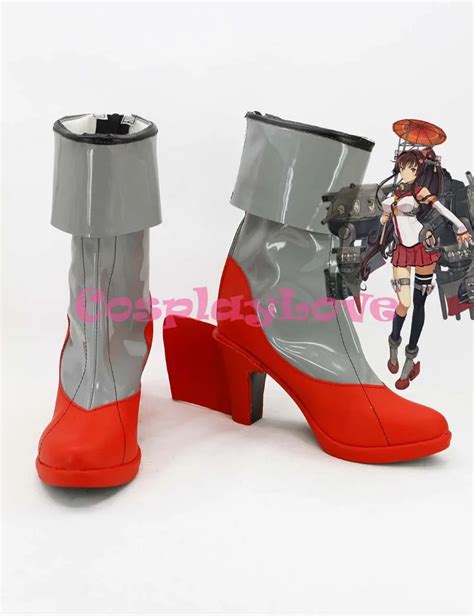 Custom Made Japanese Anime Kantai Collection Yamato Cosplay Shoes Long Boots For Halloween