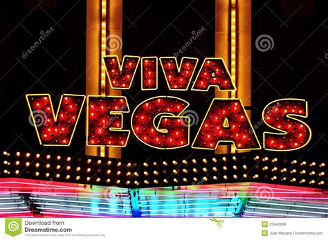 Viva Vegas Illuminated Sign Royalty Free Stock Images
