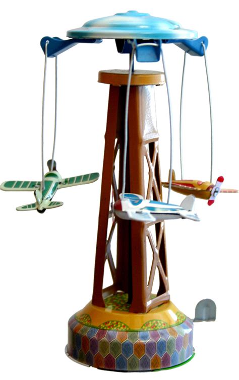 Flying Ships Carousel Tin Toy Reproduction Wind Up