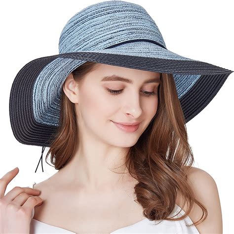 somaler women floppy sun hat summer wide brim beach cap packable cotton straw hat for travel at